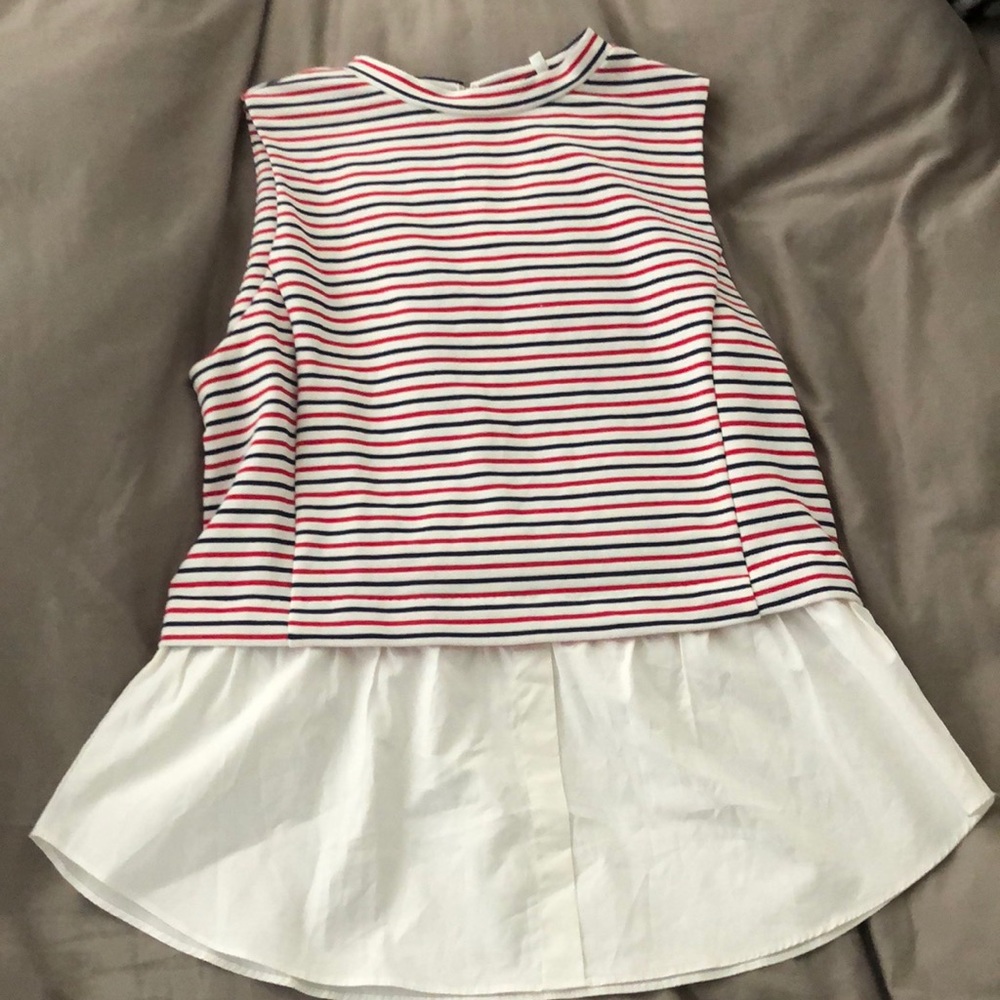 English Factory blouse. White, black and red